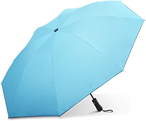 Rainwalk Anti-UV Compact Travel Umbrella-Windproof, Auto Open/Close (Sky Blue)