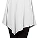 DRSKIN] Women Handkerchief Hem Long Sleeve Tunic Top (XL, White)