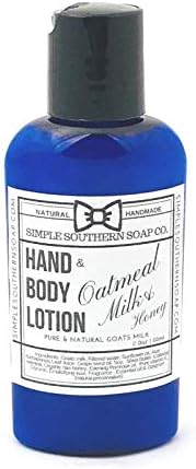 Simple Southern Soap Goat Milk & Honey Products All Natural - Sensitive Skin - Palm & SLS Free - Non GMO - Choose Soap or Lotion - Free Fast Ship Over $25 (Oatmeal Milk & Honey, 2 oz Lotion)