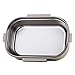Lille Home 22oz Stainless Steel Leakproof Lunch Box, Insulated Bento Box/Food Container with Insulated Lunch Bag, Durable Handles and Lid, Adults, Men, Women (Gray)