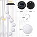 Kohree Crystal Ball Solar Wind Chimes Outdoor, Waterproof Solar Powered LED Color Changing Lamp Hanging Crystal Ball Wind Chimes Lights for Thanksgiving Patio Decoration