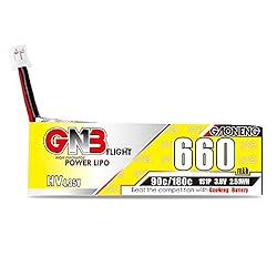 GAONENG 6pcs GNB LiPo 1S Battery 3.8V HV 660mAh