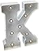 Darice White Metal Marquee Letter – K - 9.87” Tall, White Finish