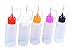Femitu 10 PCS 15ml Steel Needle Drip Tip Plastic Empty Bottle Mixed Colors Travel Size for E-Juices & Liquids