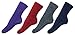Burklett Adult Women's Thick Warm Indoor Anti-skid Winter Slipper Socks 4 Pairs, Grey, Navy, Burgundy, Dk. Purple, US Women: 6.5 - 9.5