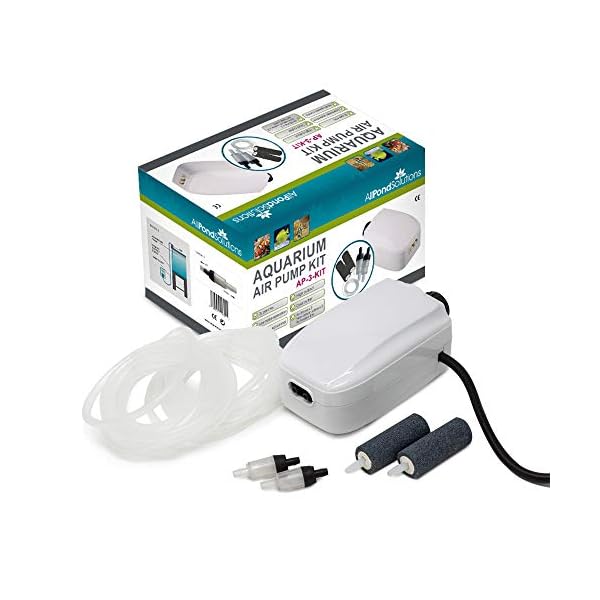 All-Pond-Solutions-Aquarium-Tropical-Air-Pump-180-Litre-Hour-Flow-Rate AllPondSolutions Aquarium Air Pump For Coldwater or Tropical Fish Tanks 90 to 700 Litres - 1 - 4 Outlets - Ultra Quiet…