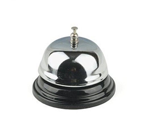 Big Call Bells, Chrome Finish, All-Metal Construction, Desk Bell Service Bell for Hotels, Schools, Restaurants, Reception Areas, Hospitals, Warehouses, (4 inch),Q811