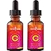 (2-PACK) Vitamin C Serum with Hyaluronic Acid for Face and Eyes - Natural Anti Aging Eye Serum - Facial Serum Fades Age Spots and Sun Damage - By New Age primary