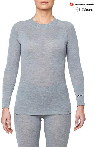 Thermowave MERINO WARM/Womens 100% Merino Wool Shirt/SILVER MELANGE - S