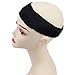 GEXWORLDWIDE GEX Beauty Flexible Velvet Wig Grip Scarf Head Hair Band Wig Band Adjustable Fastern (Dark Black)