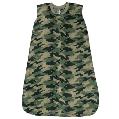 Hudson Baby Infant Boys Fleece Sleeping Bag, Sack, Blanket, Camo, 12-18 Months