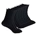 GenMax Men’s & Women's Black Bamboo Fiber  Socks - 6-10 Size - Black, (Pack of 6)