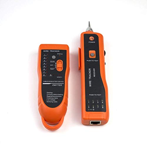 Network Toner RJ11 RJ45 Network Cable Tester Lan Tracker Wire Finder Cat5 Cat6 with 2 Network Wire Stripper Toolkit Orange