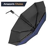 Travel Umbrella Wind Tested 60 MPH, Compact Umbrella Windproof - Auto Open Close