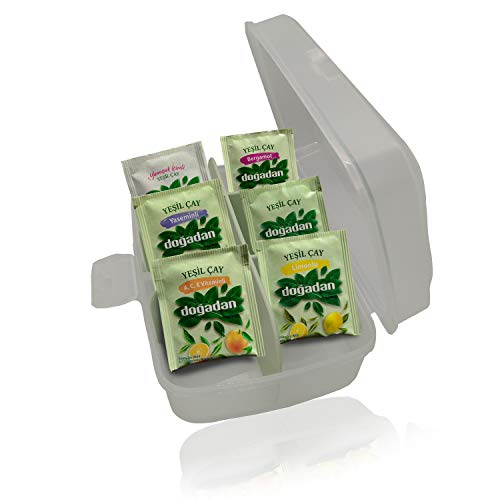 Dogadan Kräuterteebeutel gemischte Grüner Teesorten in einer Teekiste, 6 x Teesorten - 6 verschiedene grüne Tees… – Bild 6