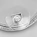 iDesign Gia Metal Suction Shower Shaving Mirror for Bathroom, Vanity, Bathtub, Wall, 5.75