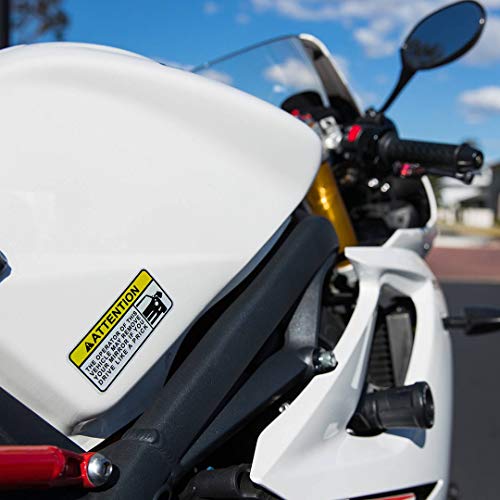 Funny Attention Sticker for Motorcycles, Riders and Gifts - The Operator of This Vehicle May Remove Your Mirror If You Drive Like A Prck (2 Pack)
