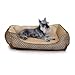 K&H Pet Products Self-Warming Lounge Sleeper Pet Bed Medium Brown Square Print 24