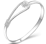 GUAngqi Plated Women Jewelry 925 Silver Sterling Silver Solid Bracelet Fashion Cuff Bangle Chain Bracelets