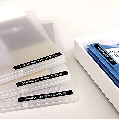 D1 étiquettes autocollantes authentiques | impression en blanc sur fond noir | 12 mm x 7 m | pour étiqueteuses LabelManager