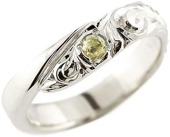 ハワイアンジュエリー ハワイアンリング プラチナ ペリドット 指輪 スパイラル Pt900 8月誕生石 レディース メンズ 1 Pr365