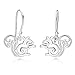 925 Sterling Silver Little Squirrel Dangle Hook Earrings