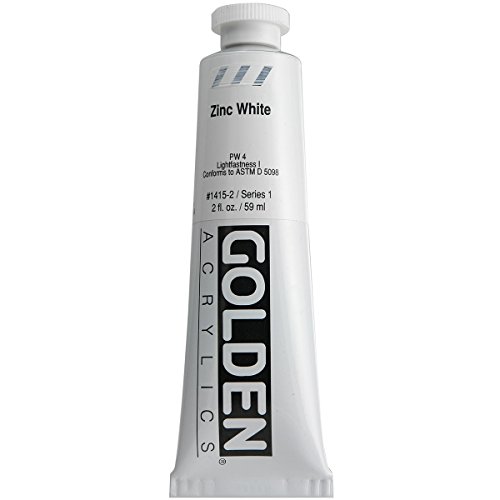 2 oz heavy body acrylic color paints color: zinc white