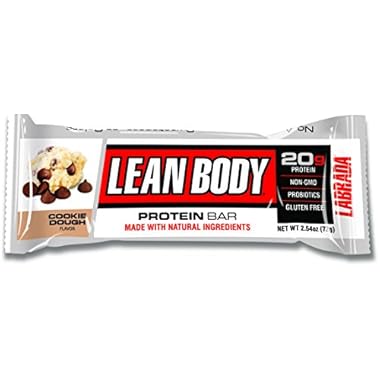 LABRADA, LEAN BODY Protein Bars with Probiotics, Non-GMO, Gluten Free, All Natural Protein Bar Made with Natural Ingredients, 12 Bars
