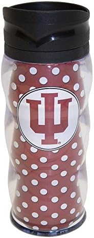 NCAA Officially Licensed 20 Oz Insulated Curvy Travel Tumbler (Indiana Hoosiers)