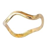 14k Gold Filled Wave Band Thumb Ring