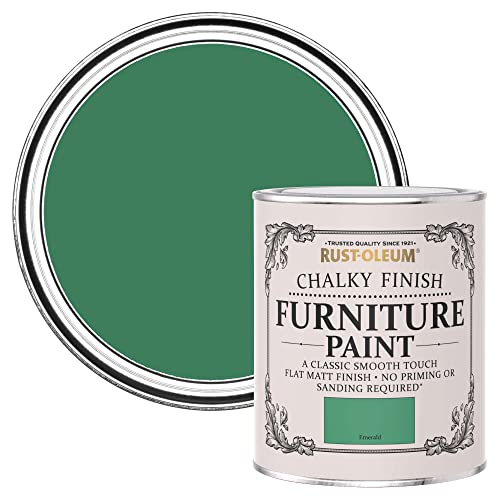 Rust-Oleum Pintura para muebles con acabado calcareo, verde esmeralda, 750 ml