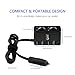 Rocketek 4 USB 3 Socket Car Cigarette Lighter Adapter Combine Dual 12V/24V DC Outlet Car Splitter and Dual USB QC3.0 Car Charger Adapter, The Car Socket and Car USB Support up to 90W / 4 Devices