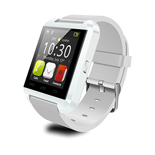 Colofan Smartwatch Luxury U8 Bluetooth Smart Watch WristWatch Phone with Camera Touch Screen for IOS Iphone Android Smartphone Samsung Smartphone (white)