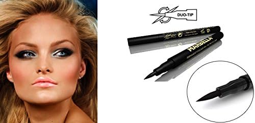 Marbella Extreme Long-Lasting Felt Tip Liquid Eyeliner, Blue Azure 37, 0.033 Ounces