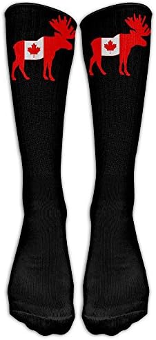 Canada Flag Moose Men's And Women's Running Socks Built Strong For Outdoor Sports