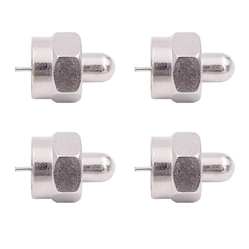 Fancasee (4 Pack) 75 Ohm F Type Male Plug Terminator Cap Resistor Ends Protective Cover Waterproof Dustproof Caps Coax Coaxial Connector for Antenna Booster Splitter Amplifier RF FM TV Satellite