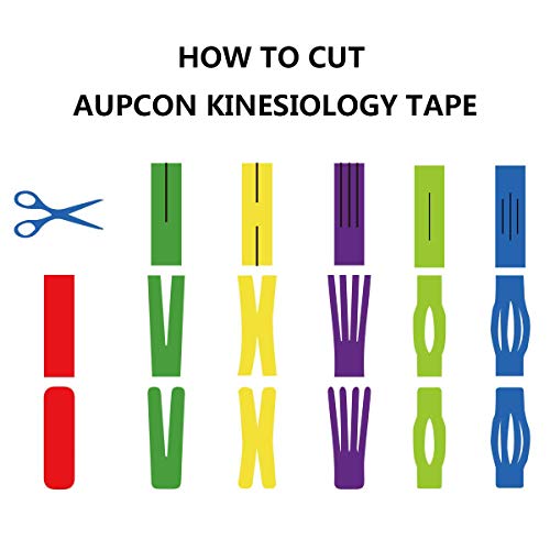 AUPCON Uncut Kinesiology Tape Waterproof Hypoallergenic Breathable - Sports Muscle Tape Therapy Recovery Support for Knee Ankle Elbow Shoulder Shin Neck Splints Latex Free FDA Approved 2 Inch Beige - Thumbnail 7