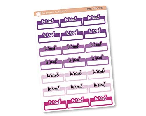 Amazon.com: To Read Tracker Planner Stickers, Blank Labels To Track Reading, Vibrant Color Print ...