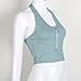 GAGAOPT Sexy Crop Top Zipper Halter Sleeveless Backless Camisoles Tank Tops