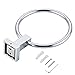 Lonffery Stainless Steel Hand Towel Ring with Towel Hook, Wall Mounted Hand Towel Holder for Bathroom, Washroom, Kitchen, Polished Chrome