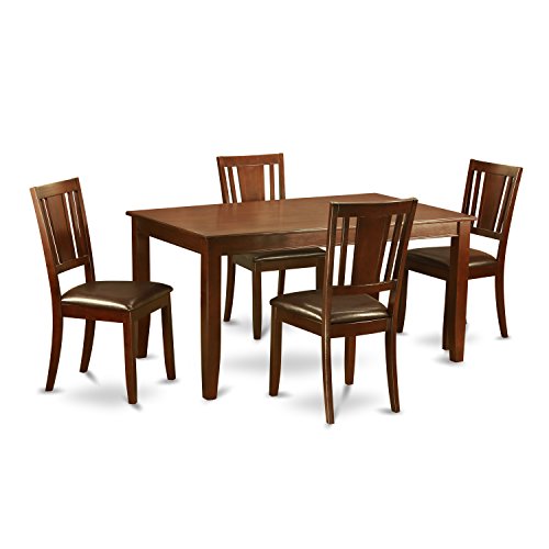 BESTSELLERS East West Furniture DUDL5MAHLC 5Piece Formal Dining Table Set, Mahogany Finish
