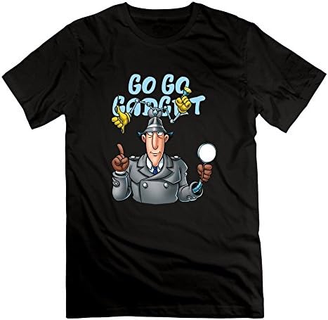 CRIS Animated Detective Inspector Gadget T Shirts Black For Men