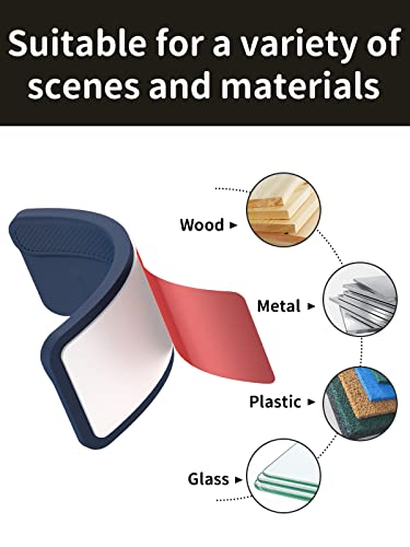 SUNTAIHO Cable Management,Magnetic Cable Holder,Desktop Multipurpose Cable Organizer,3 Different Sizes Magnetic Clips for Lightning Cables, USB C Cable,Audio Cable,Computer Cable,etc(Blue)