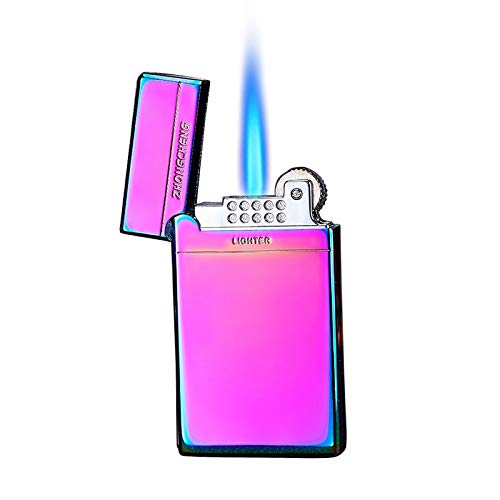 Malisseladi Torch Lighter Jet Flame Refillable Butane Lighter Wheel Ingnition Windproof Lighter Adjustable Flame Pocket Cigarette Lighter with Gift Box (colorful)