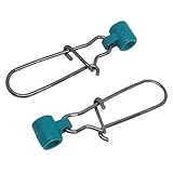Unclesport 10/25/50/100 PCS Fishing Line Sinker Slides Duo Lock Snaps High Strength Stainless Steel Sinker Slider Swivel Snap Kit Fishing Tackle