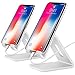 COOLOO Cell Phone Stand,【2 Pack】 Tablets Stand Desktop Cradle Holder Dock for Smartphone E-Reader, Compatible Phone Xs Max X 8 7 6 6s Plus 5 5s, Charging, Universal Accessories Desk (White)