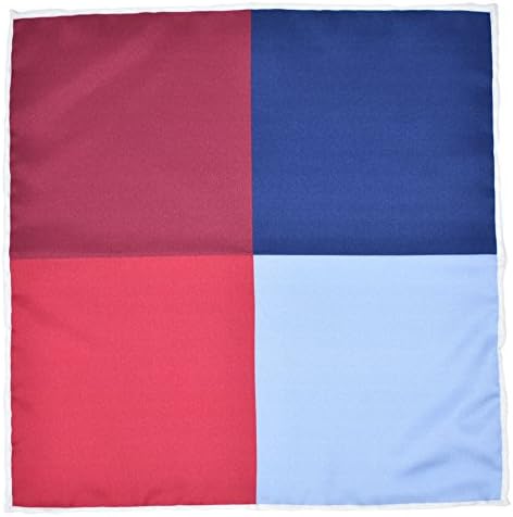 KINGSQUAREKINGSQUARE 100% Silk Check Pocket Square Hand Rolled with Gift Box
