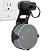 GMYLE Echo Dot 2 Wall Mount V2, Amazon Alexa Echo Dot 2nd Generation Holder Stand, without Mess Wires or Screws (Black)
