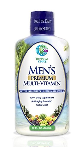 Men's Premium Liquid Multivitamin w/ CoQ10, PABA + 100 additional Vitamins, Minerals, & Amino Acids to support muscle, heart & brain functions* Max Absorption! - 32 Serv.