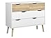 Tvilum Diana 4 Drawer Chest, White/Oak Structure
